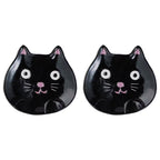 HALLOWEEN Deko-Teller Katze 2er-Set