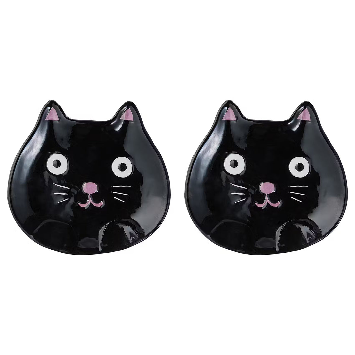 HALLOWEEN Deko-Teller Katze 2er-Set
