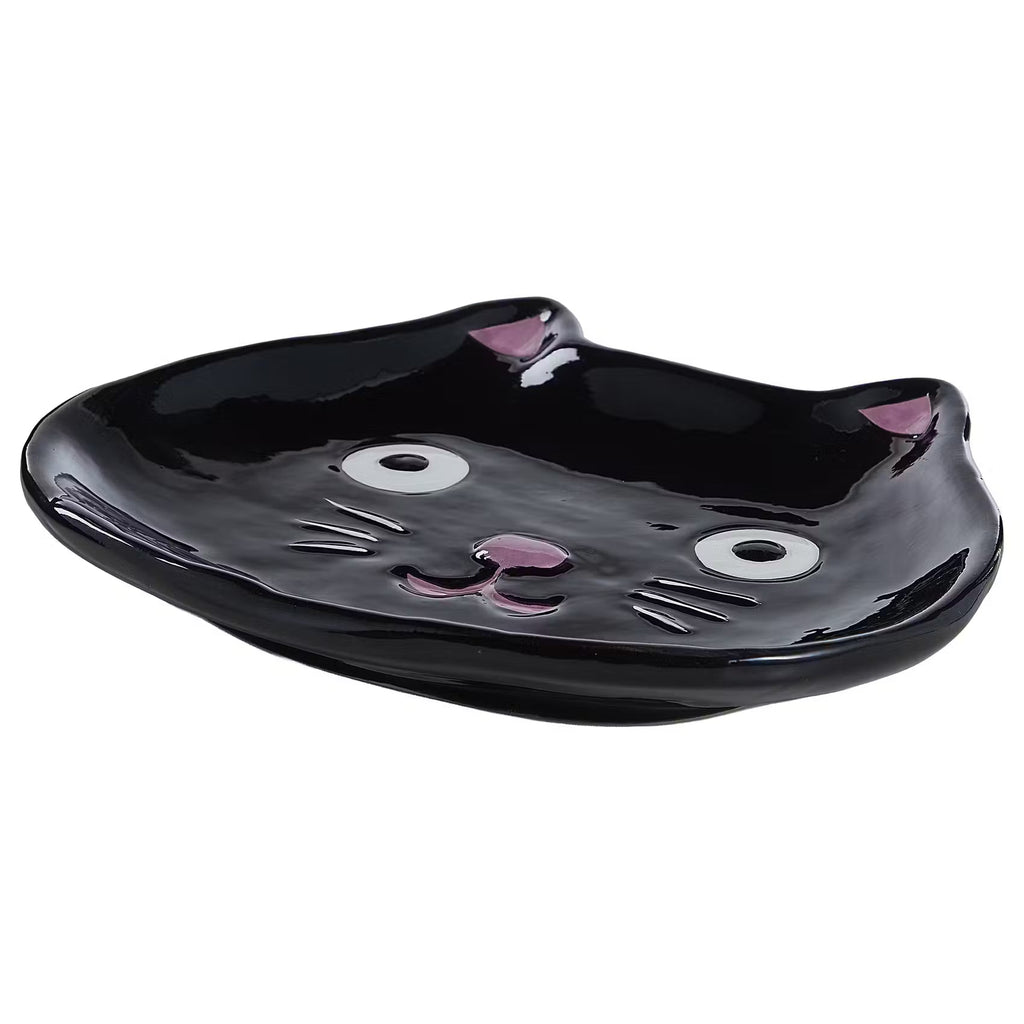 HALLOWEEN Deko-Teller Katze 2er-Set