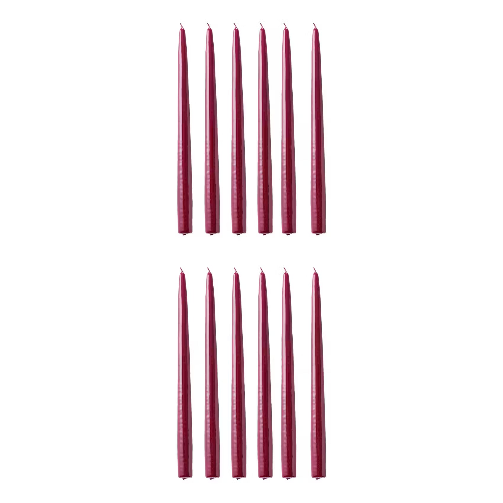 TWIN FLAME konische Zwillingskerze 12er-Set