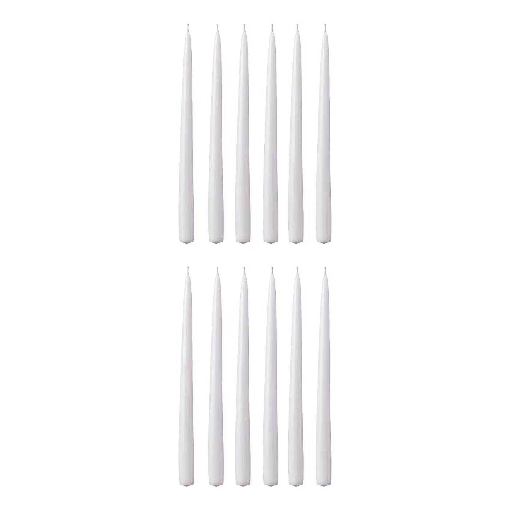 TWIN FLAME konische Zwillingskerze 12er-Set