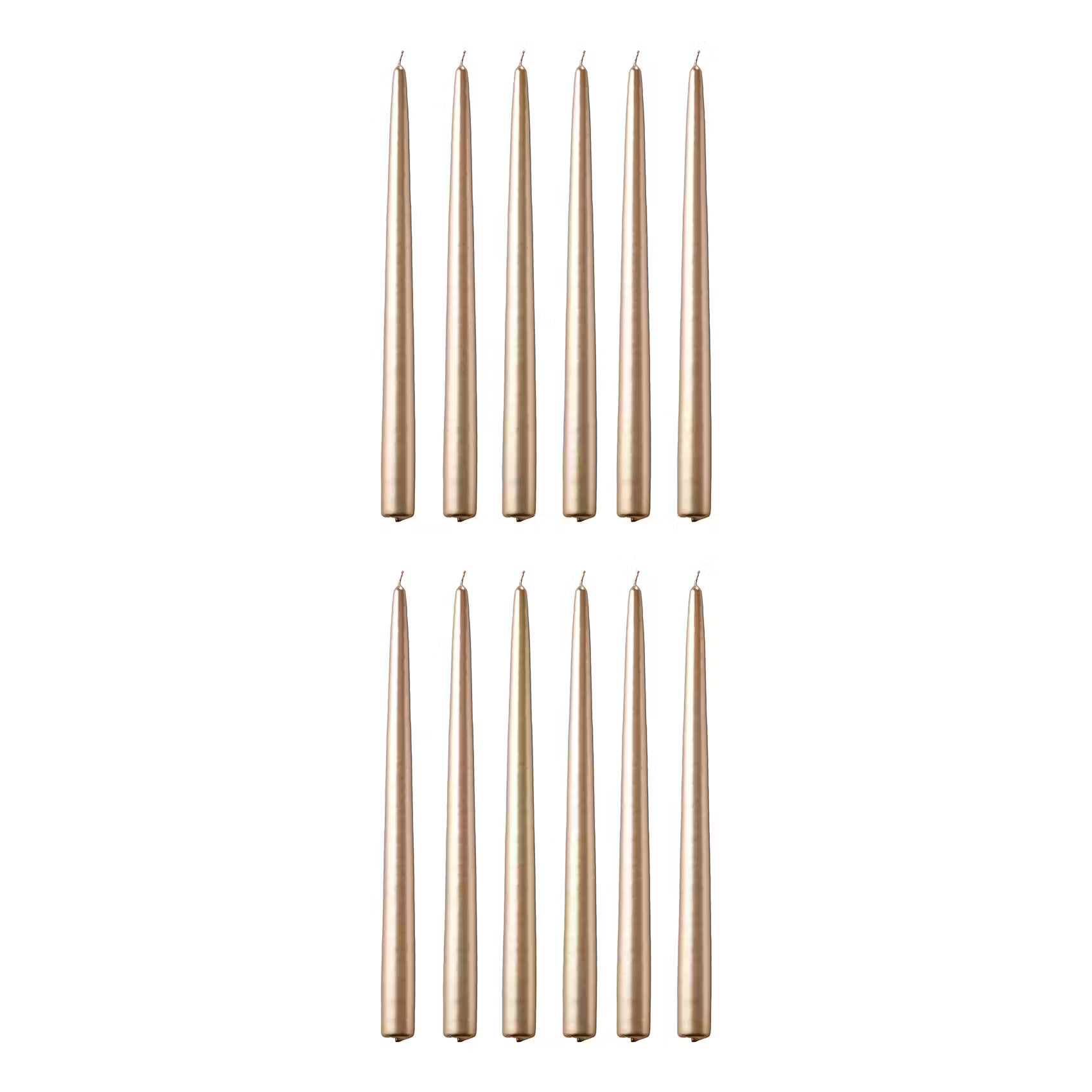 TWIN FLAME konische Zwillingskerze 12er-Set